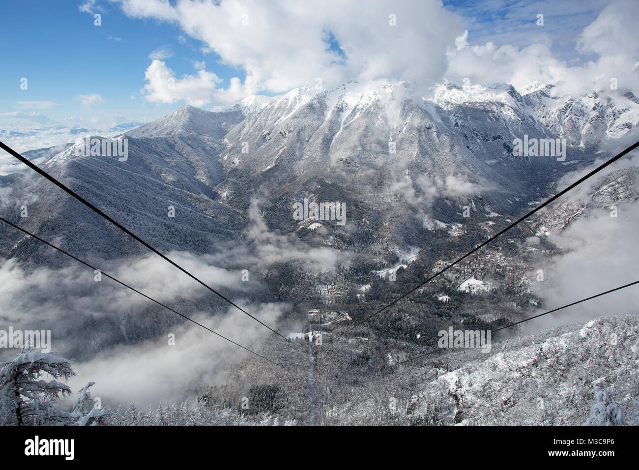 Slovenia velika planina cable car hires stock photography and images