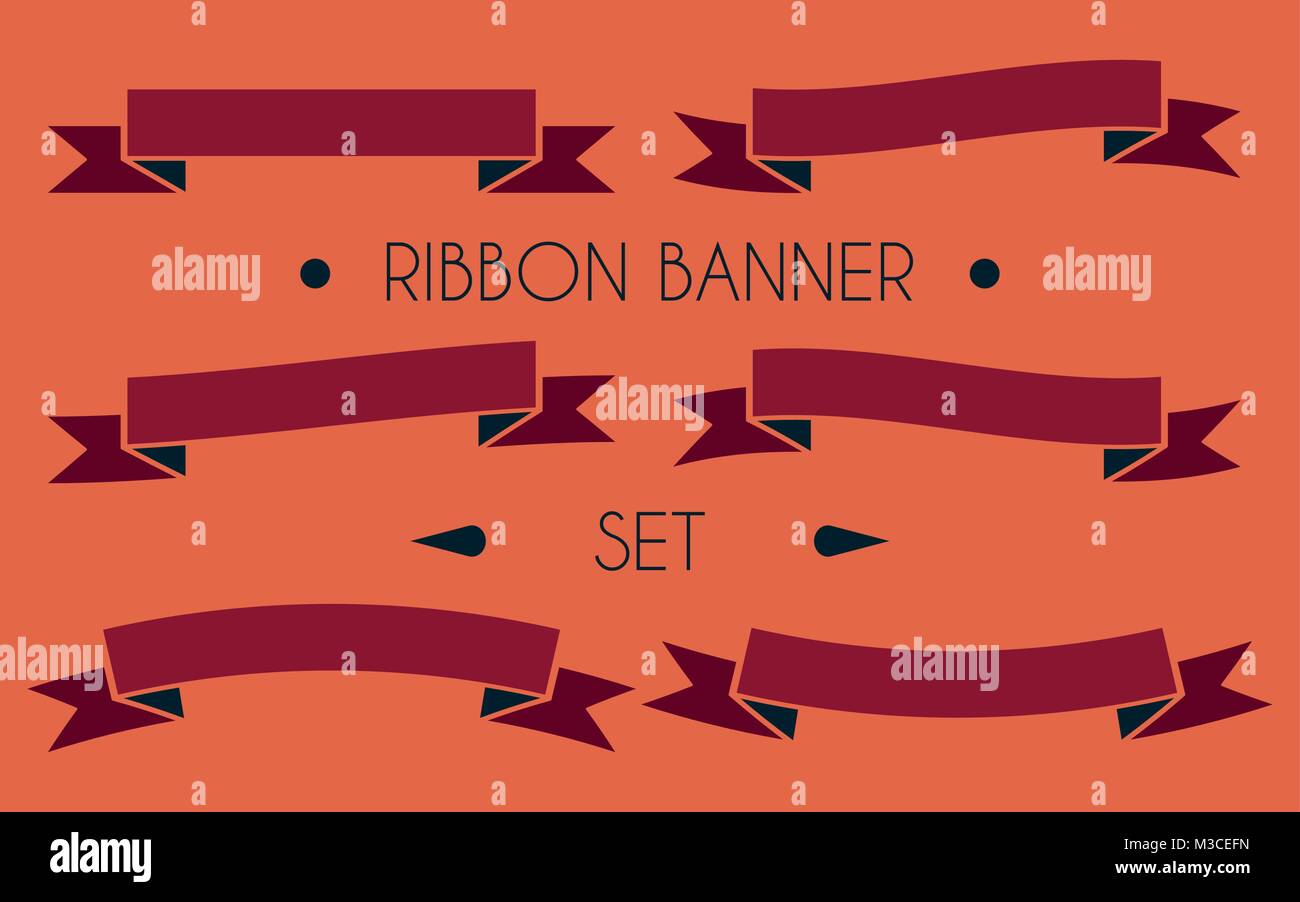 Ribbon Banner Set Stock Vector Image & Art - Alamy