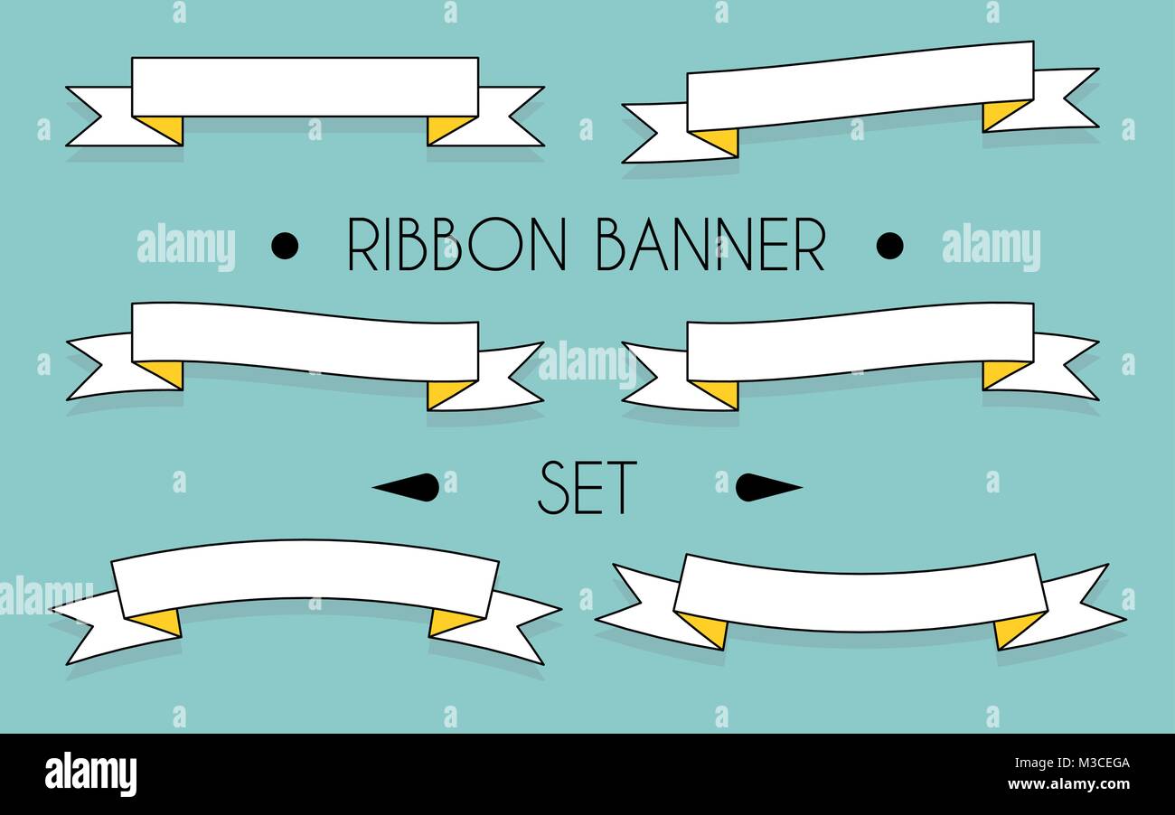 Ribbon Banner Set Stock Vector Image & Art - Alamy