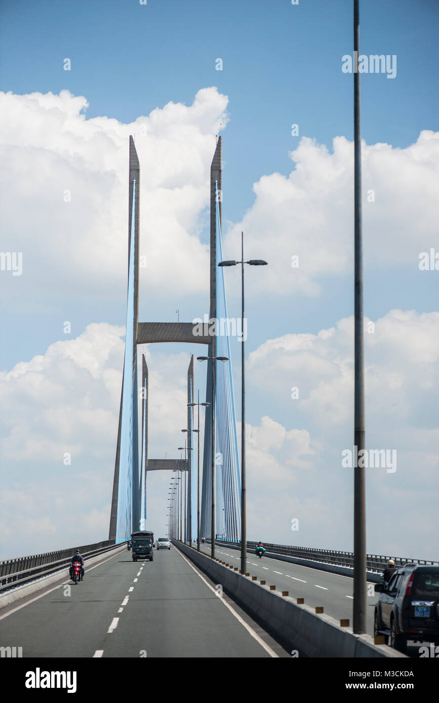 My Thuan bridge, Vietnam Stock Photo