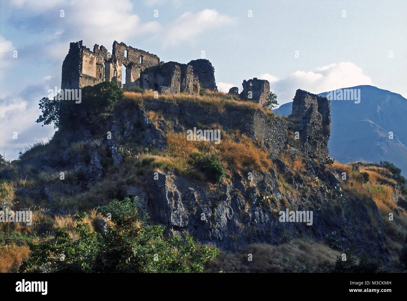 Calabria (Italy), Cedar Coast, the Norman castle of San Michele in Santa Maria del Cedro Stock Photo