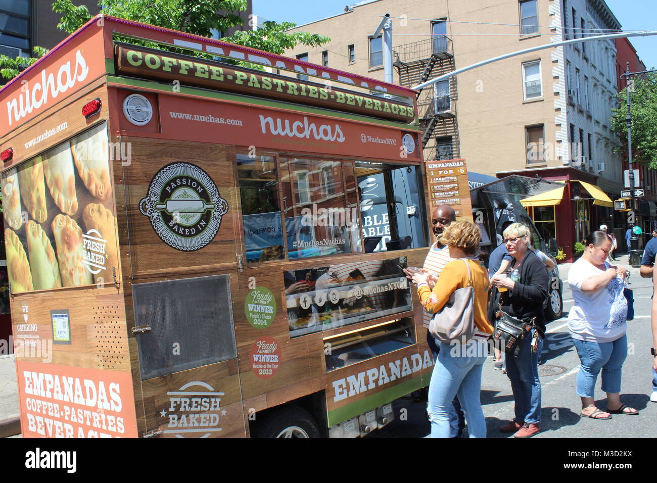 nuchas empanada mexican street stall brooklyn new york USA Stock Photo