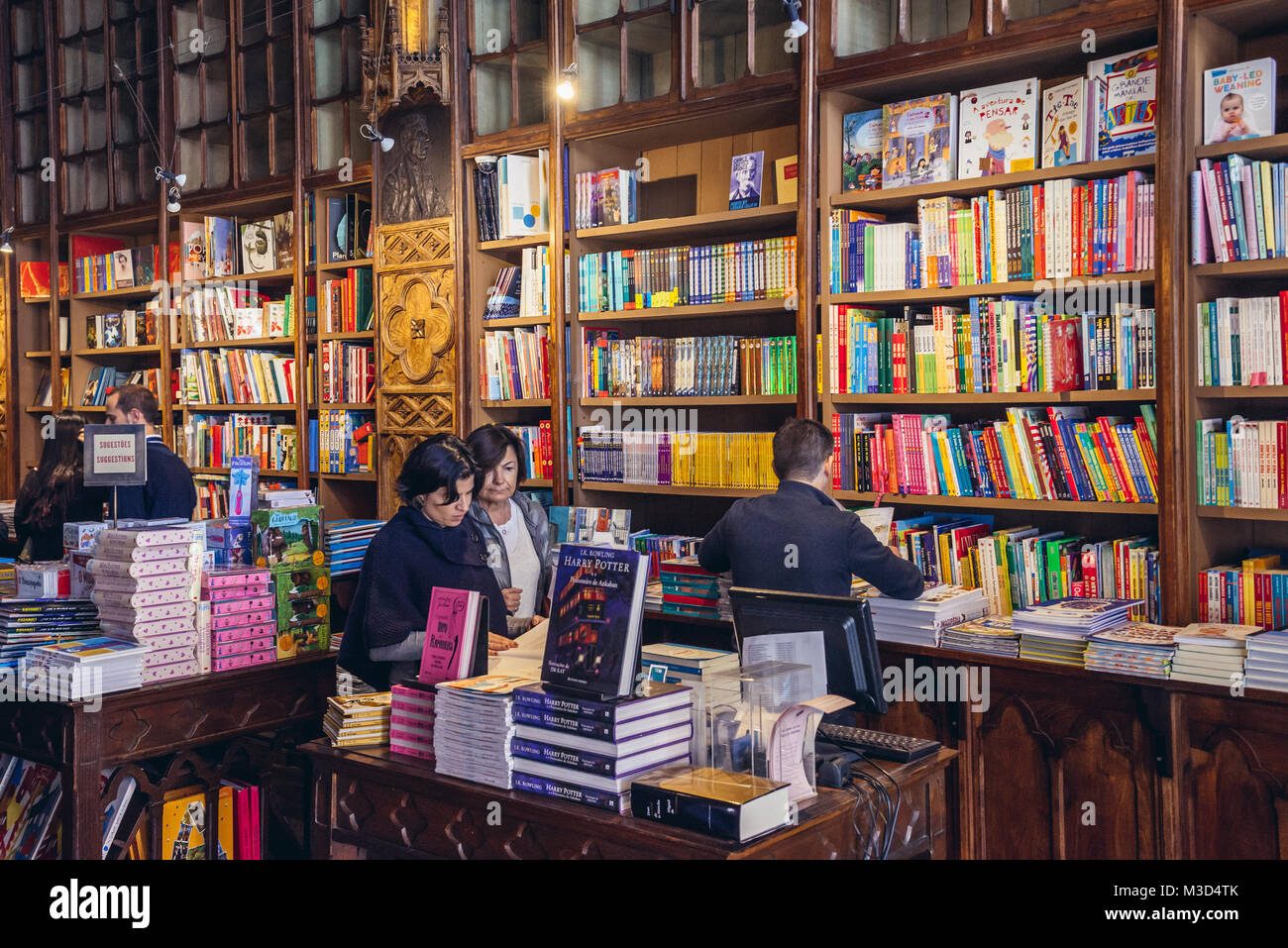 Bookshelves in one of the most famous bookstores in the world