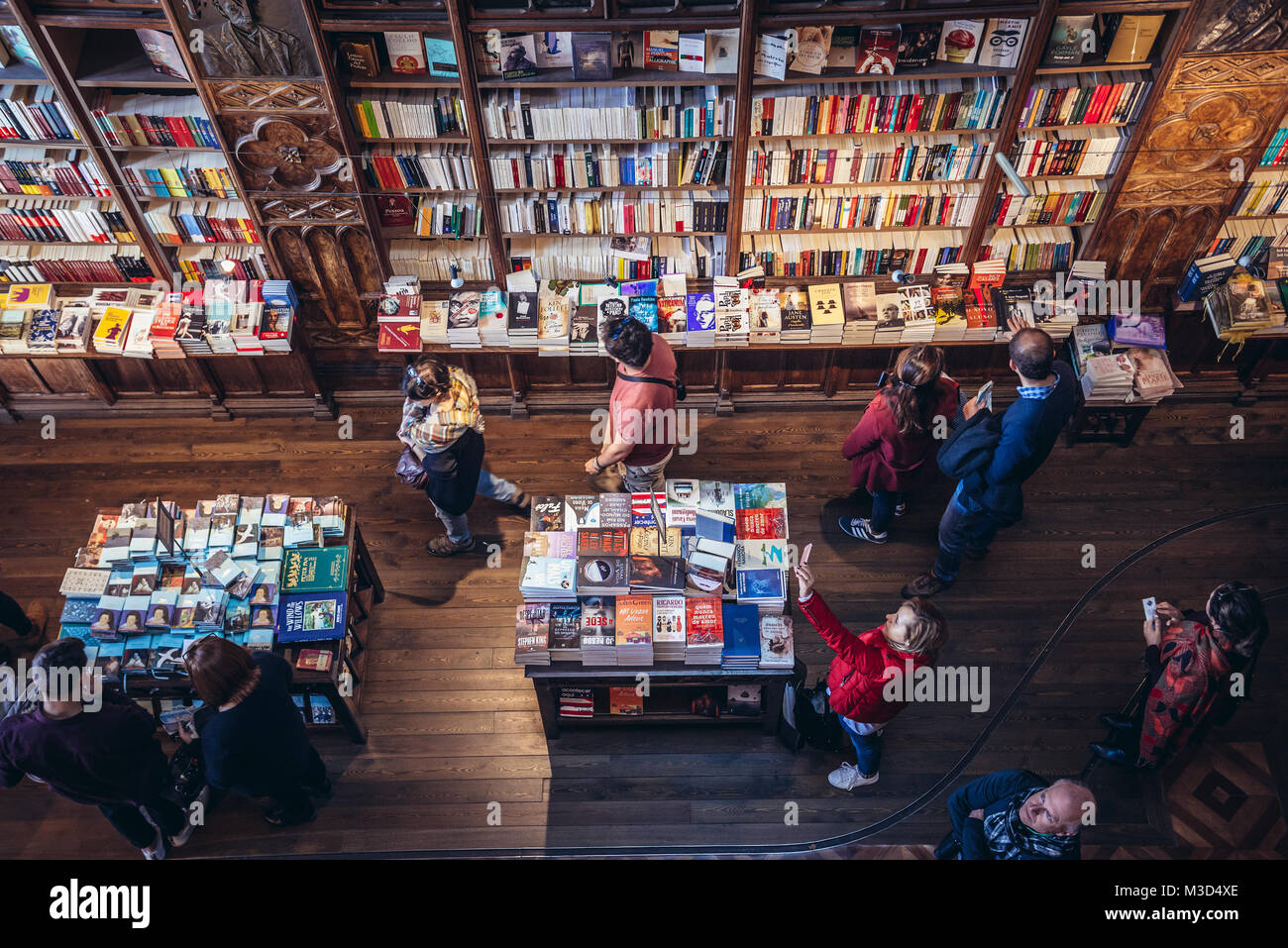 Bookshelves in one of the most famous bookstores in the world