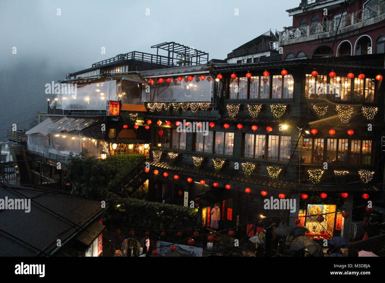 Teahouse in Jiufen, Taiwan on a rainy afternoon. Inspiration for Teahouse in Jiufen, Taiwan on a rainy afternoon. Inspiration for