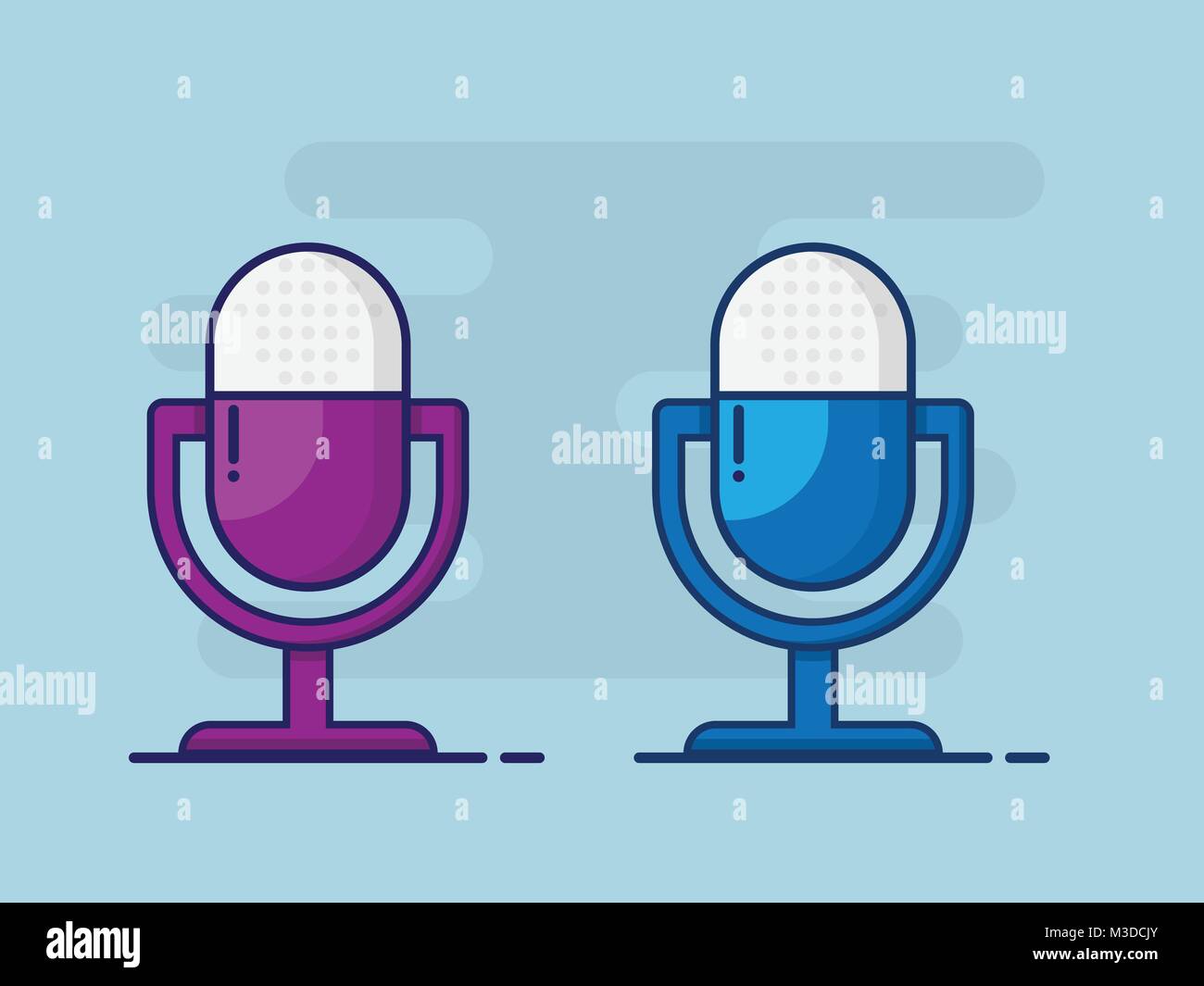 illustration of microphone flat design vector Stock Vector Image & Art ...