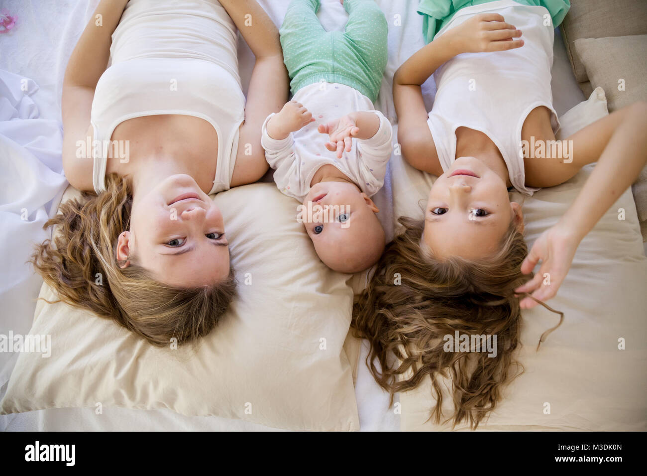 girls on beds