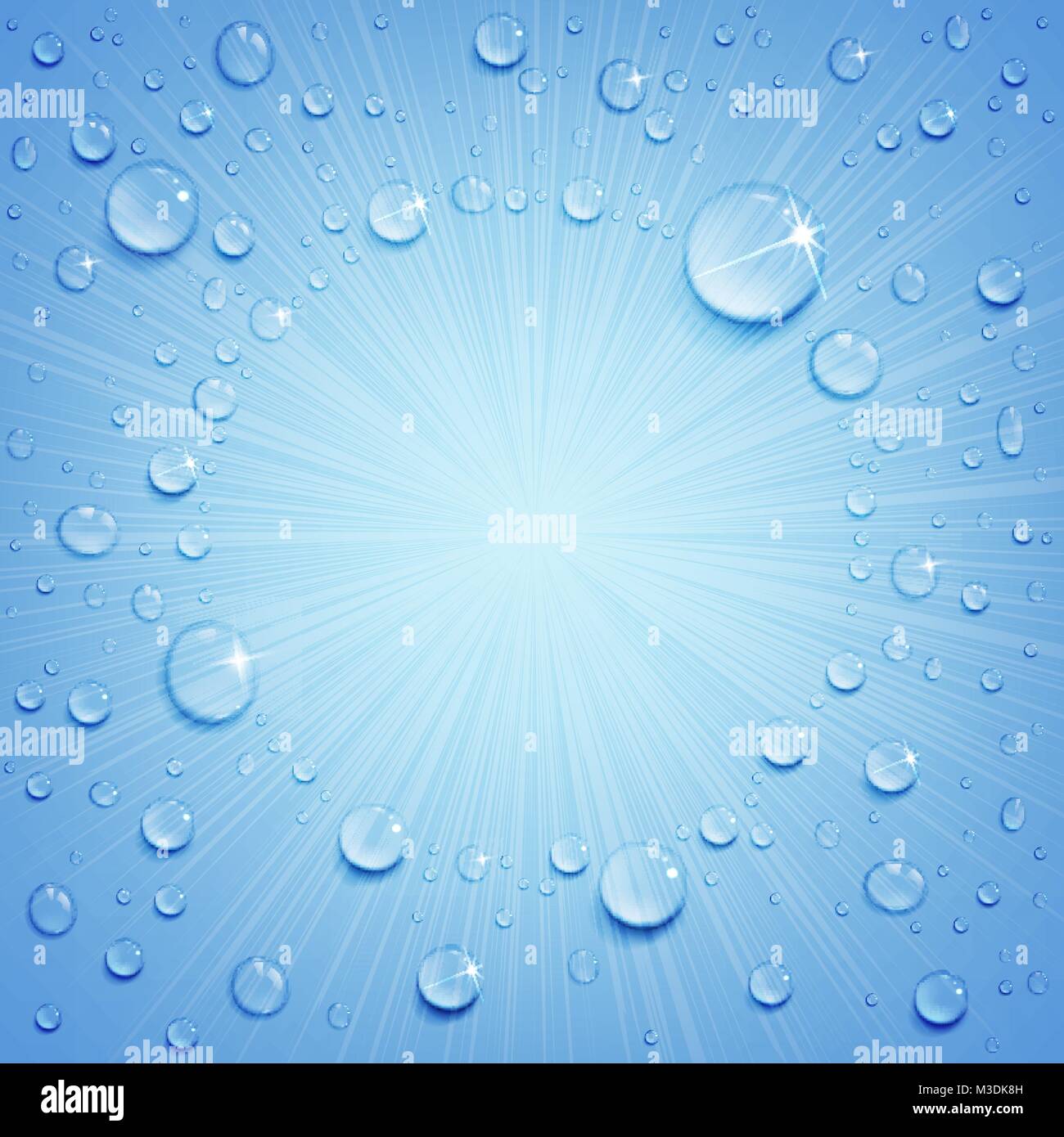 water drops on the ice surface Stock Vector