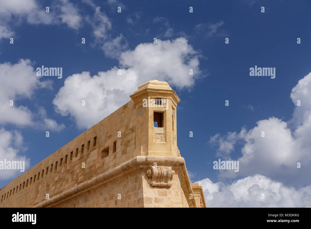 Details of walls at Fort St. Elmo in Valletta, Malta. Stock Photo