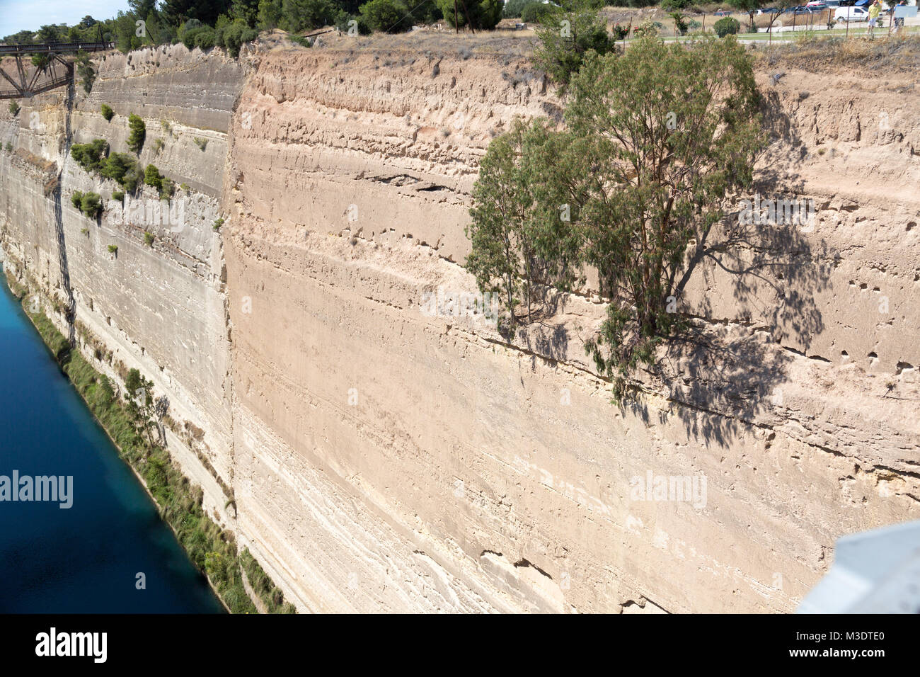 Isthmus of Corinth, Greece Stock Photo