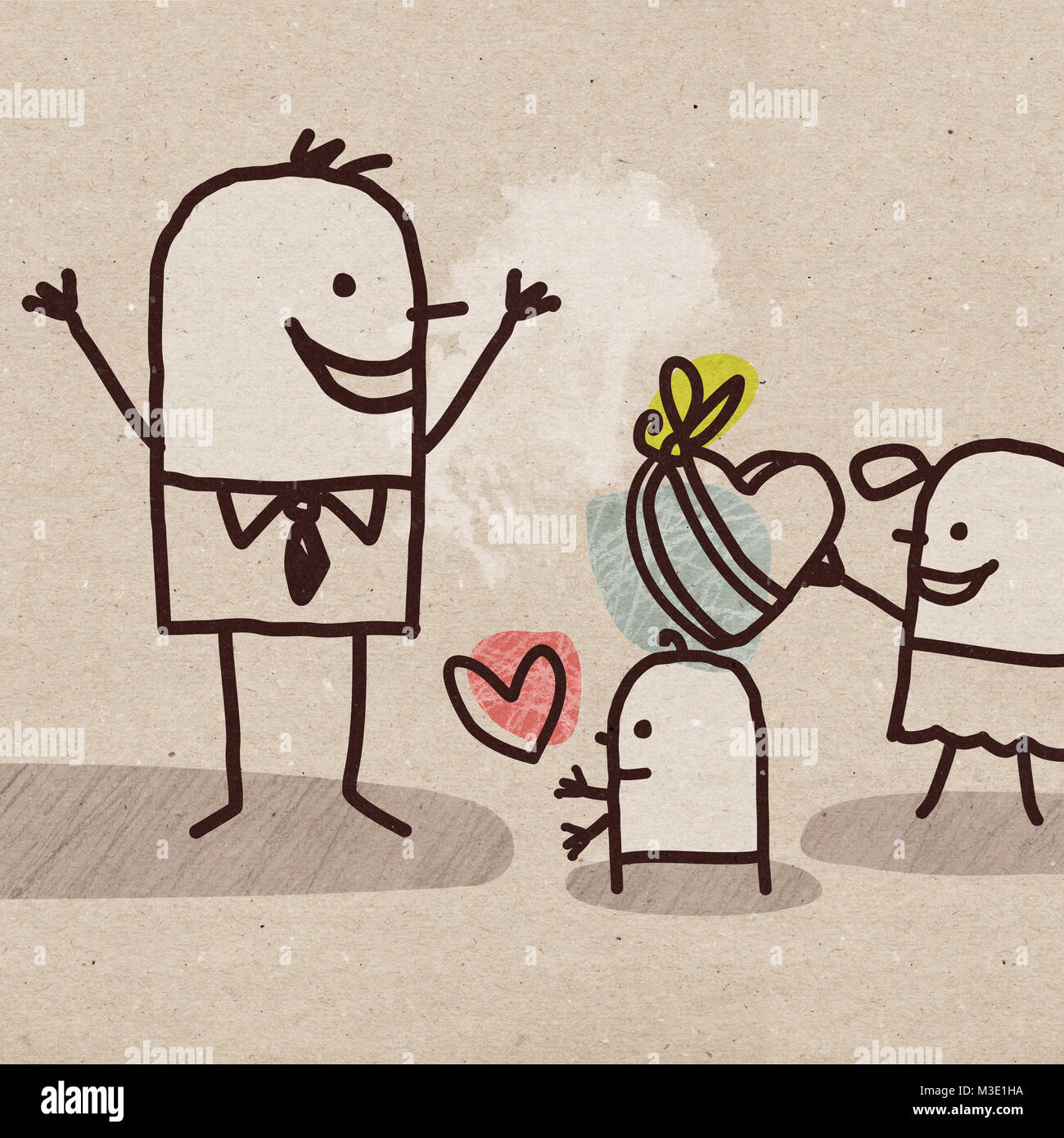 Happy fathers day children drawing hi-res stock photography and images ...
