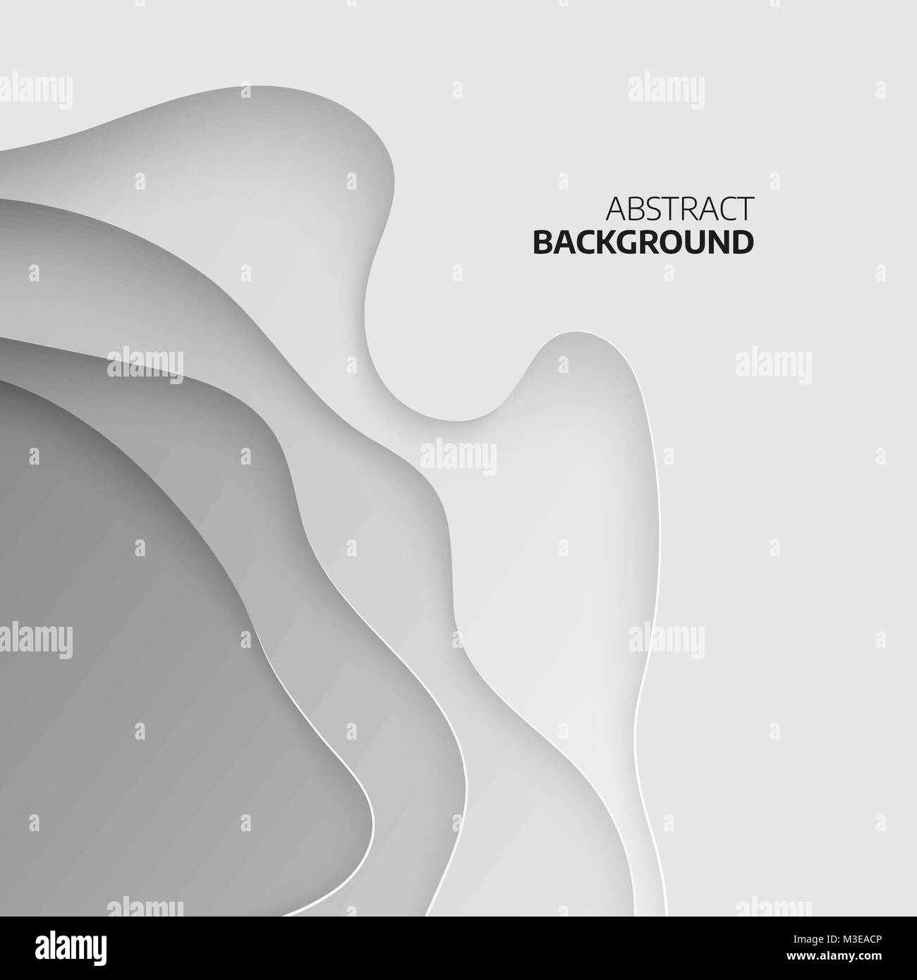 Abstract topographic background. 3D papercut layers. Abstract paper cut art background design for website template. Topography map concept. Vector ill Stock Vector