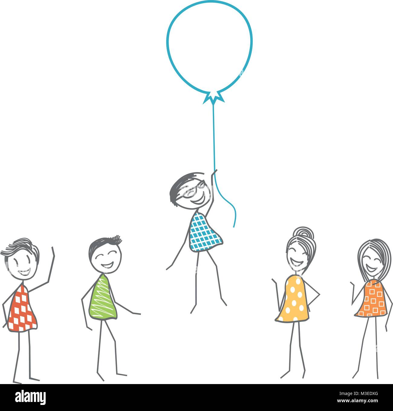 A man takes off a balloon to illustrate a marketing idea, original,  winning, nonconformity, initiative, courage, daring and success Stock  Vector Image & Art - Alamy
