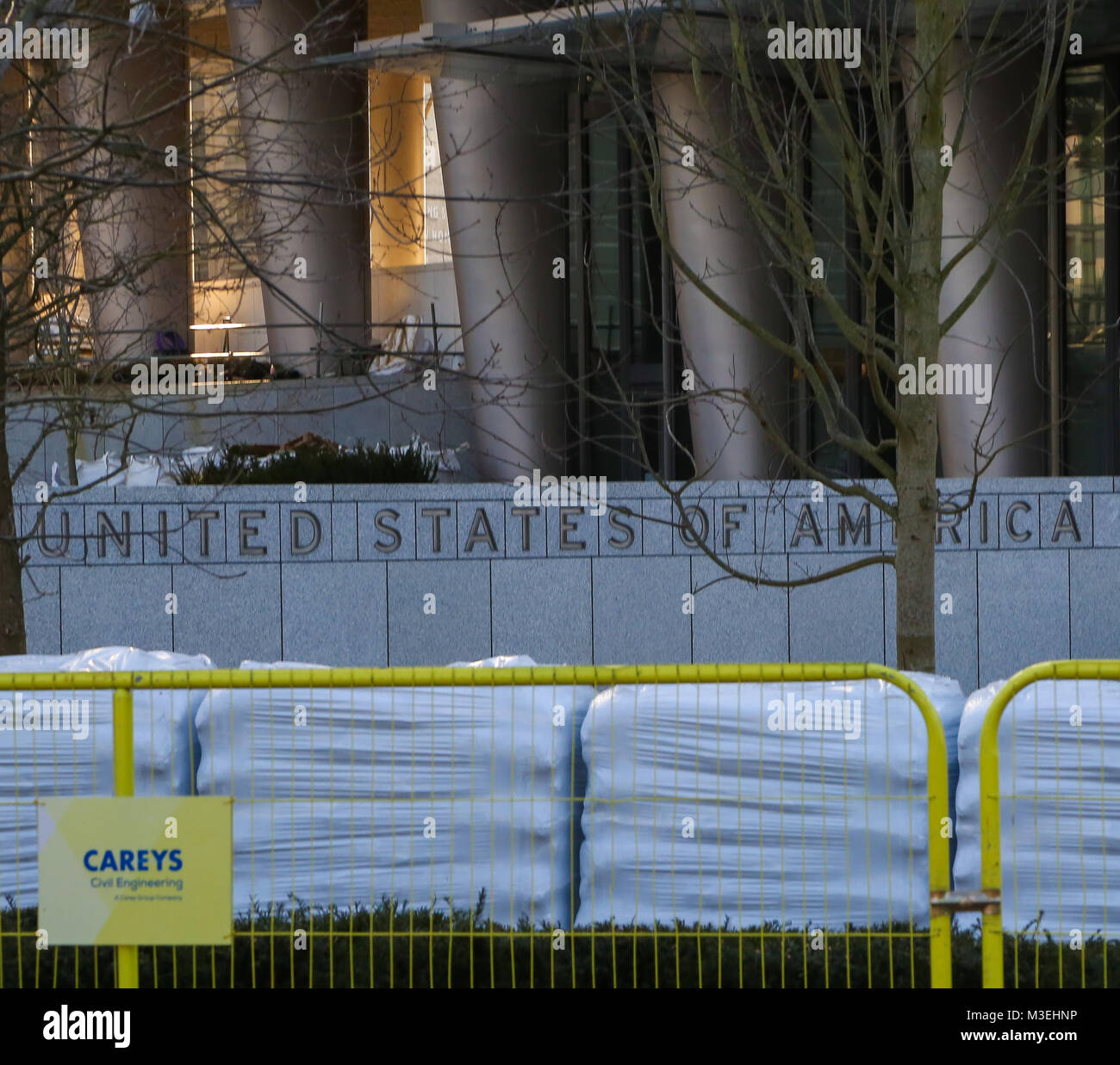 Exterior views of the new United States Embassy been built in London ...