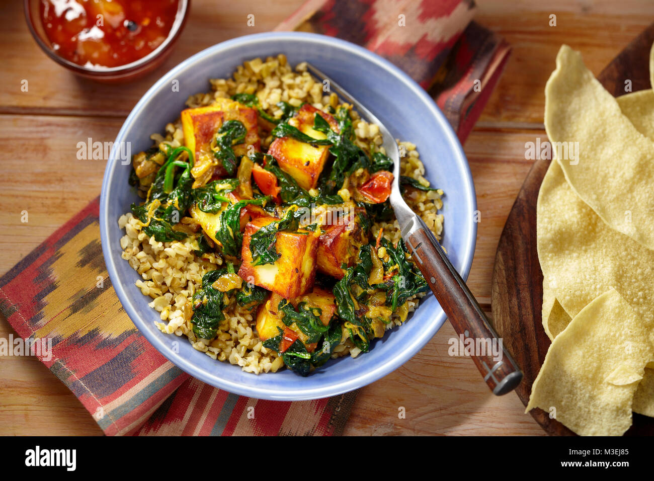 Indian vegetarian saag paneer hi-res stock photography and images - Alamy