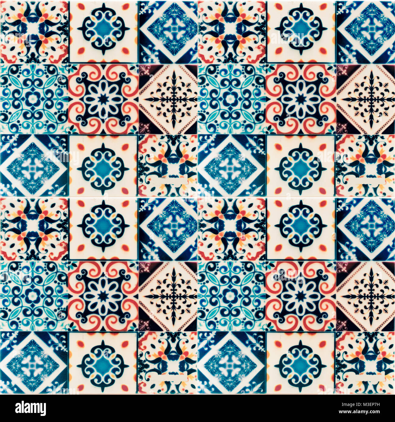 typical portuguese azulejo tiles Stock Photo