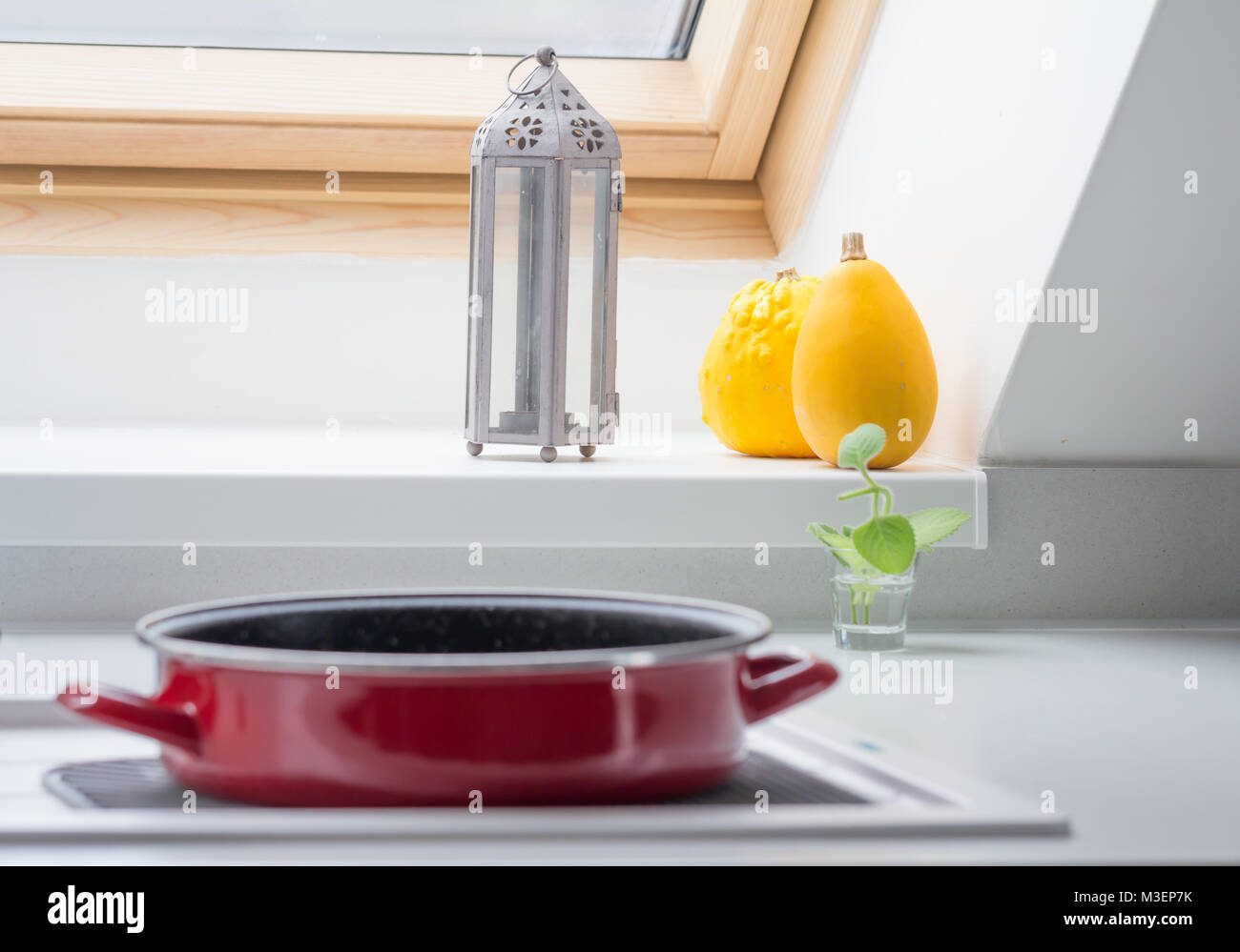 cooking pot in kitchen Stock Photo