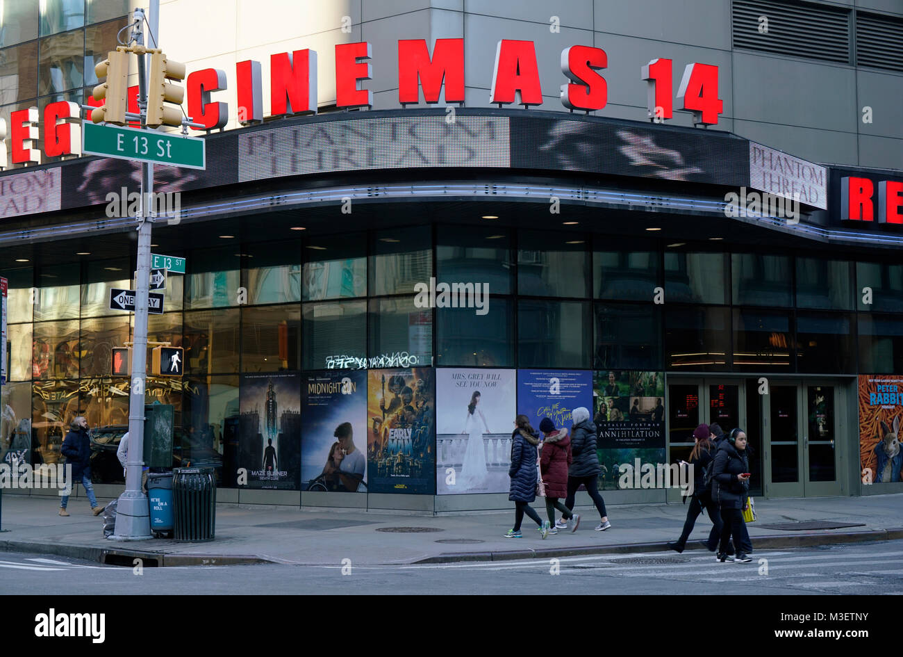 Regal Union Square Stadium 14 movie theater.Manhattan.New York City.USA Stock Photo