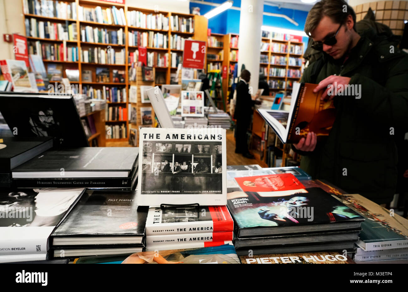 customers inside of Strand Books bookstore.Manhattan.New York City.USA Stock Photo