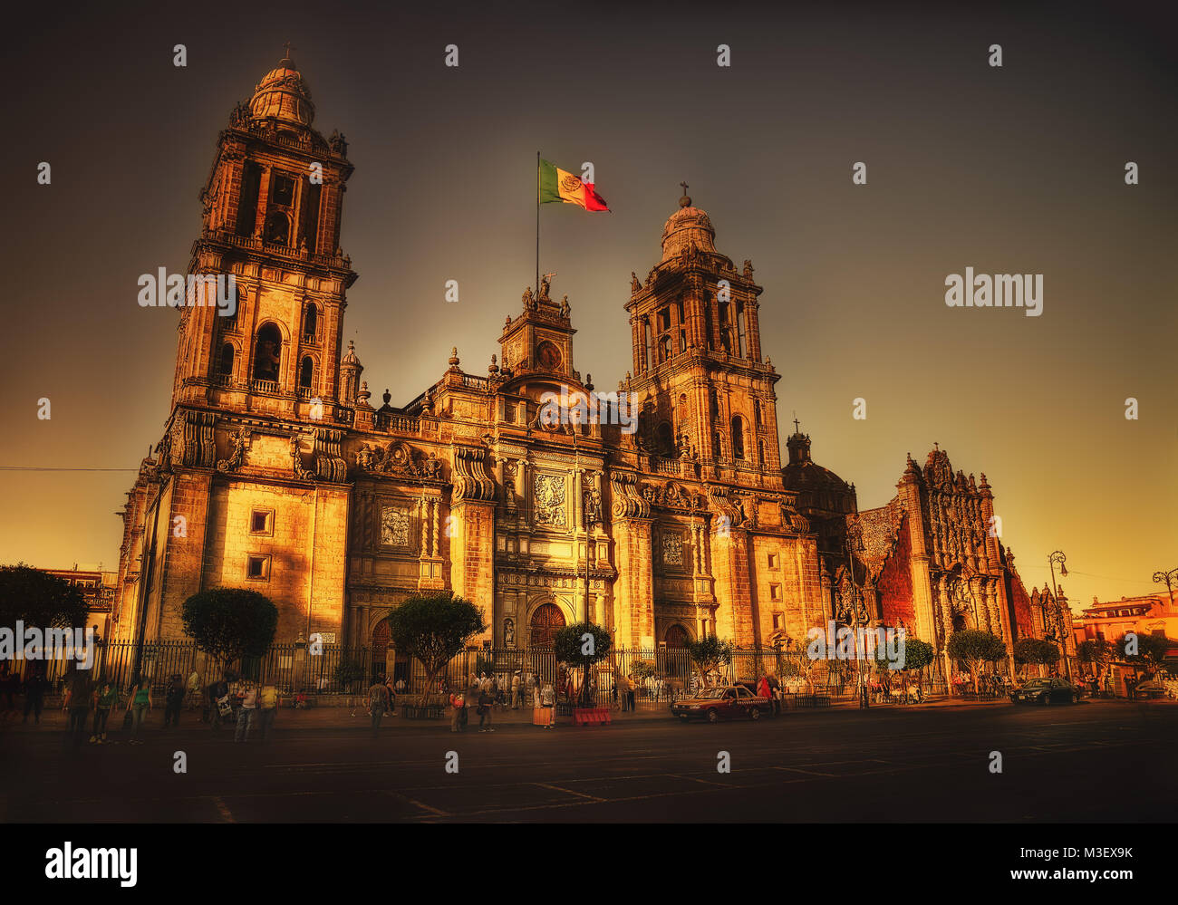 Catedral Metropolitana de la Ciudad de Mexico Mexico City Center taken in 2015 Stock Photo