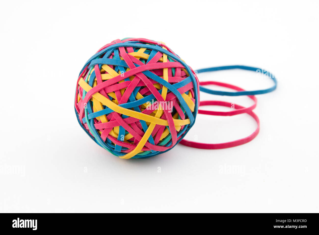 Colorful rubber band ball Stock Photo