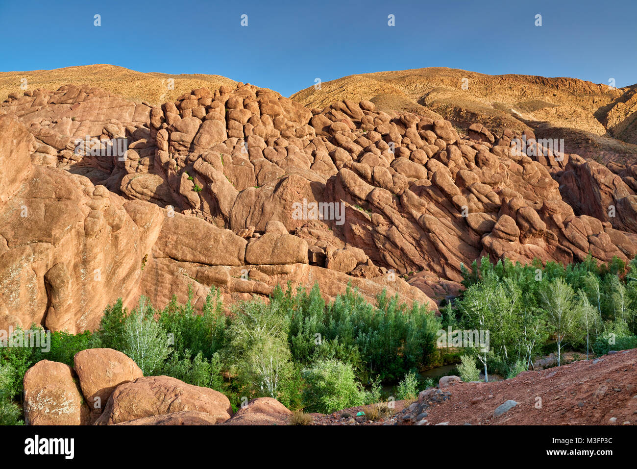 spectacular rock landscape in Ait Ouglif, Morocco, Africa Stock Photo