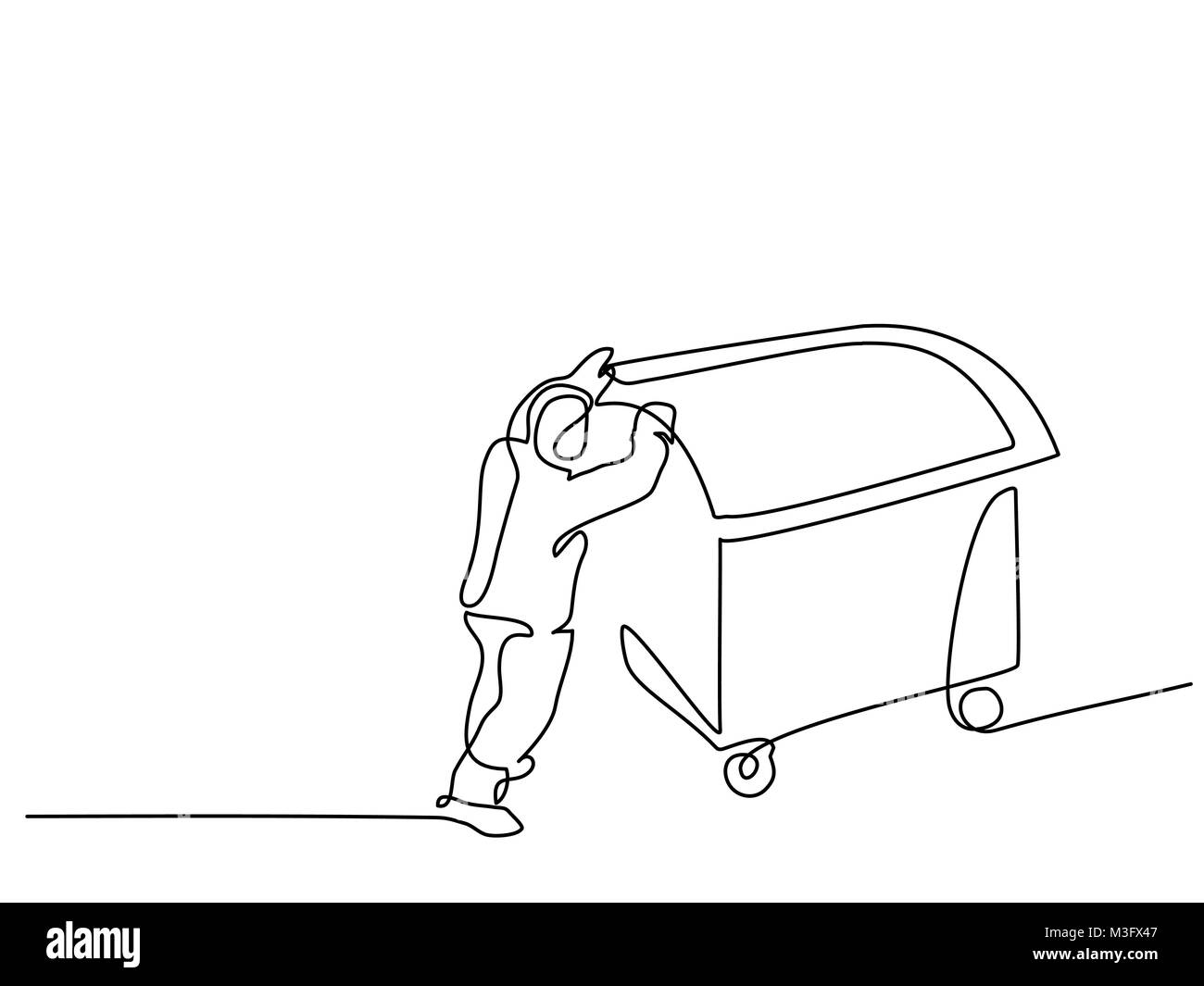 garbage man clipart black and white sun