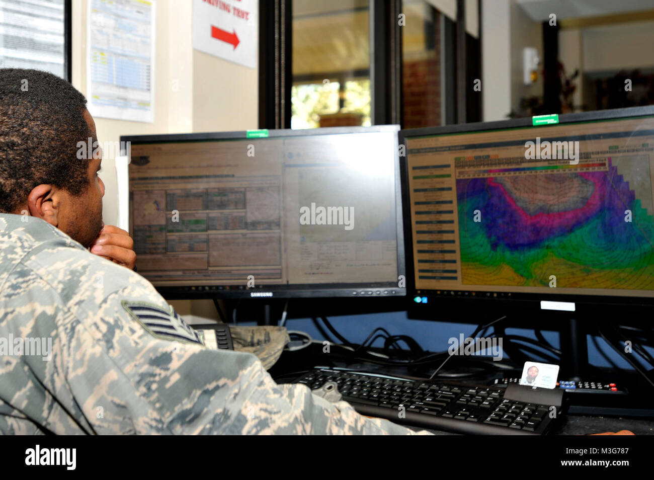 U.S. Air Force Staff Sgt. Maxime Estimable, 20th Operations Support Squadron weather flight