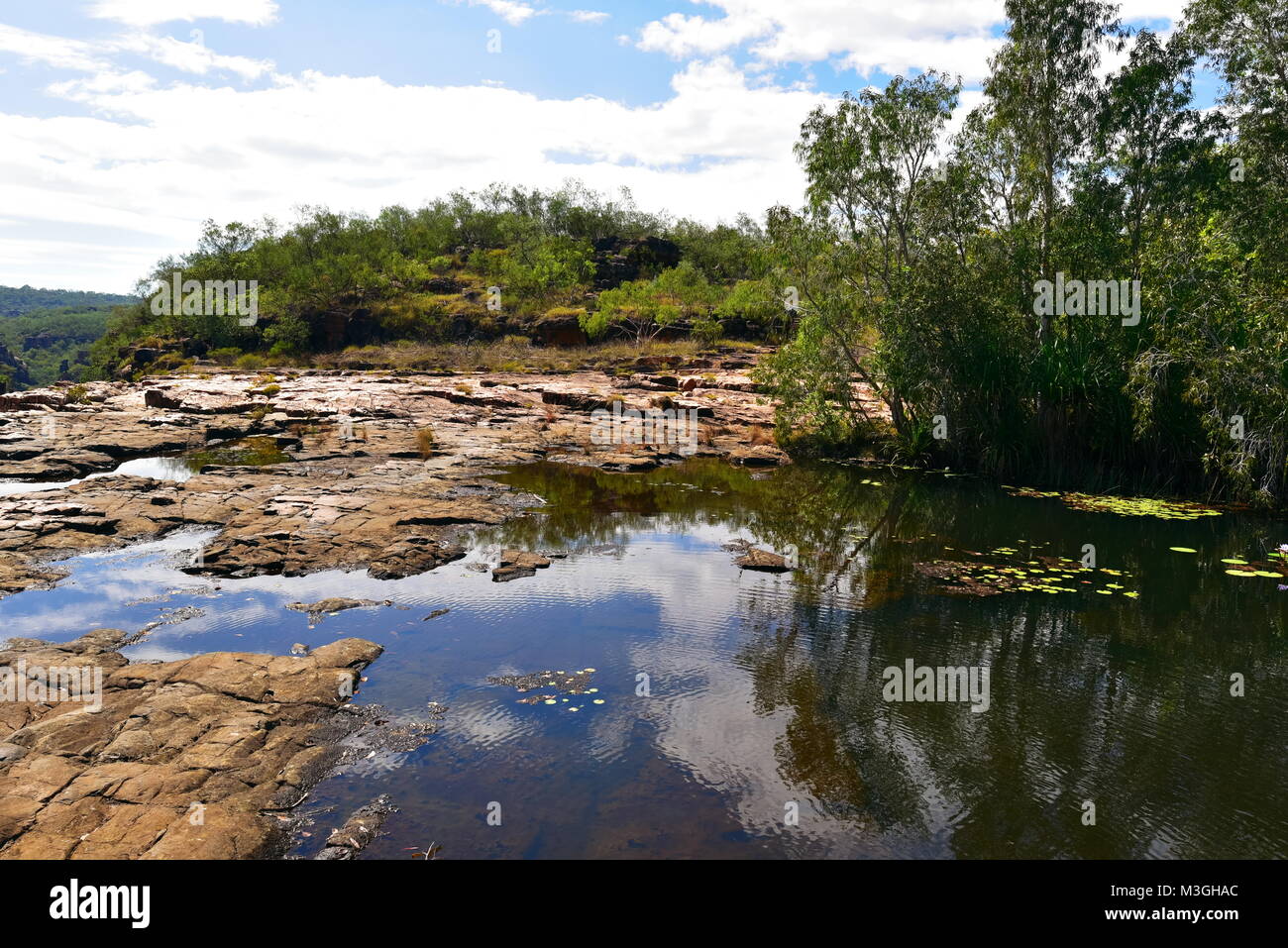 Magnificent Bell , Galvans,Mertinsand Katherine and Echinda gorges in Western Australia,  Bell Gorge river,King Edward River, Top of Mitchell Falls Stock Photo