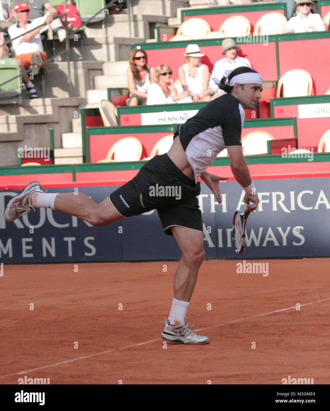 Nicolas Kiefer gewann das Match gegen Paul-Henri Mathieu   Tennis Tunier Master Series Hamburg am Rothenbaum am 11.08.2008 Stock Photo