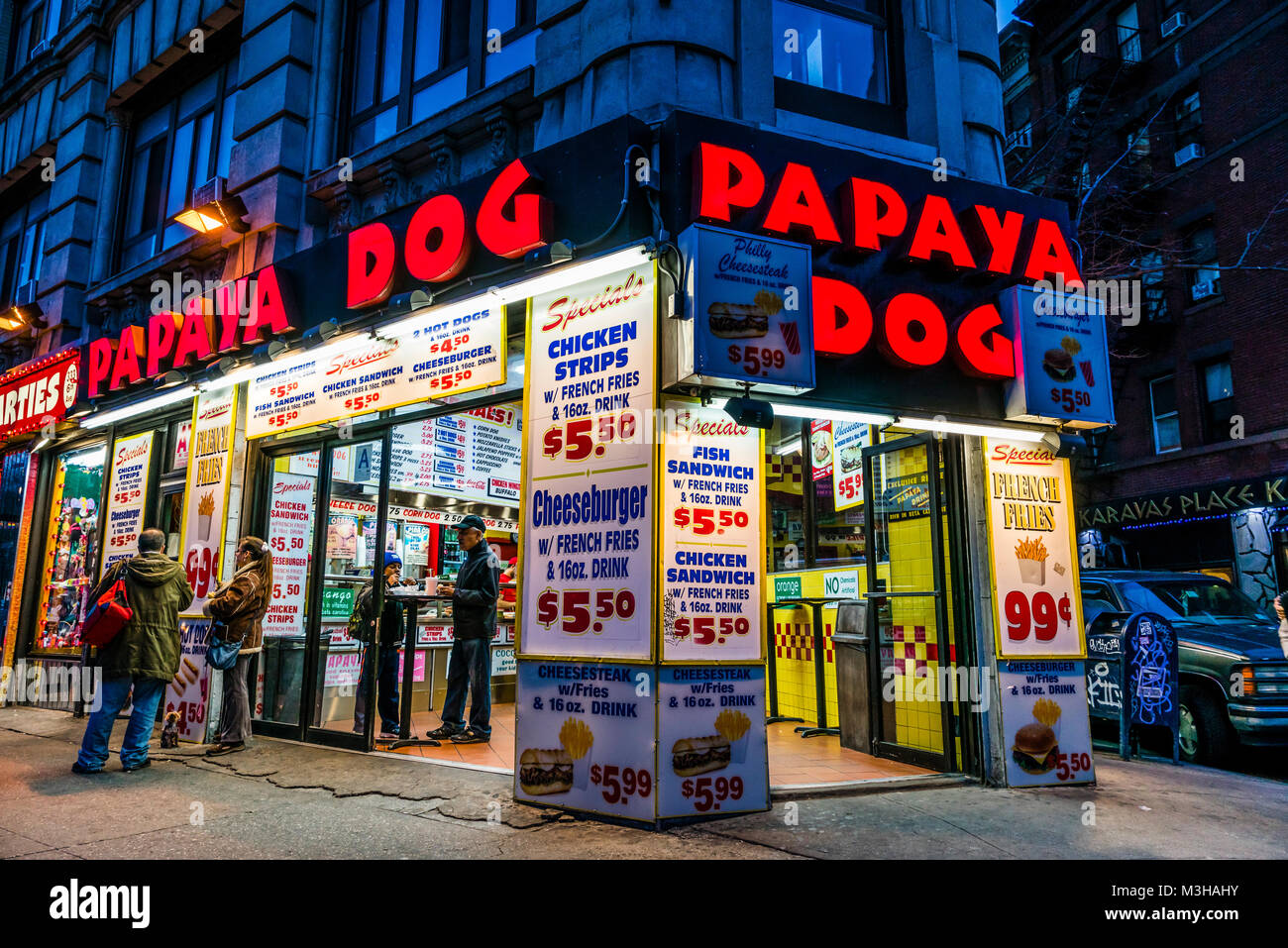 Papaya Dog Greenwich Village Manhattan New York, New York, USA Stock