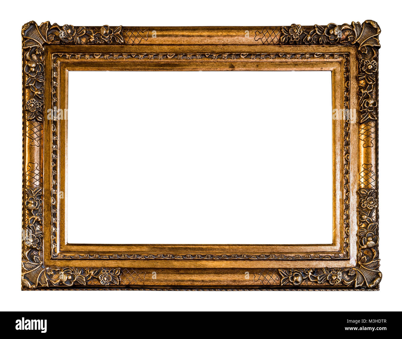 Vintage Gold Picture Frame With Wooden Easel Isolated On White Background  Stock Photo, Picture and Royalty Free Image. Image 12660370.