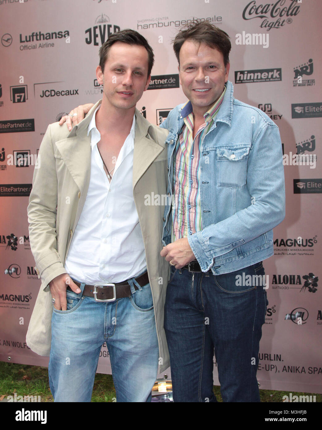 Ulf Ansorge mit Freund Tim CSD 2011 Pride-Night-Show in den Fliegenden  Bauten Hamburg am 30,07.2011 Stock Photo - Alamy