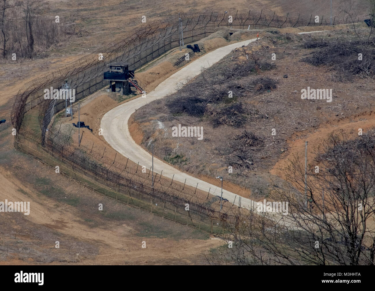 Demilitarized Zone (DMZ) on the border between North Korea and South ...
