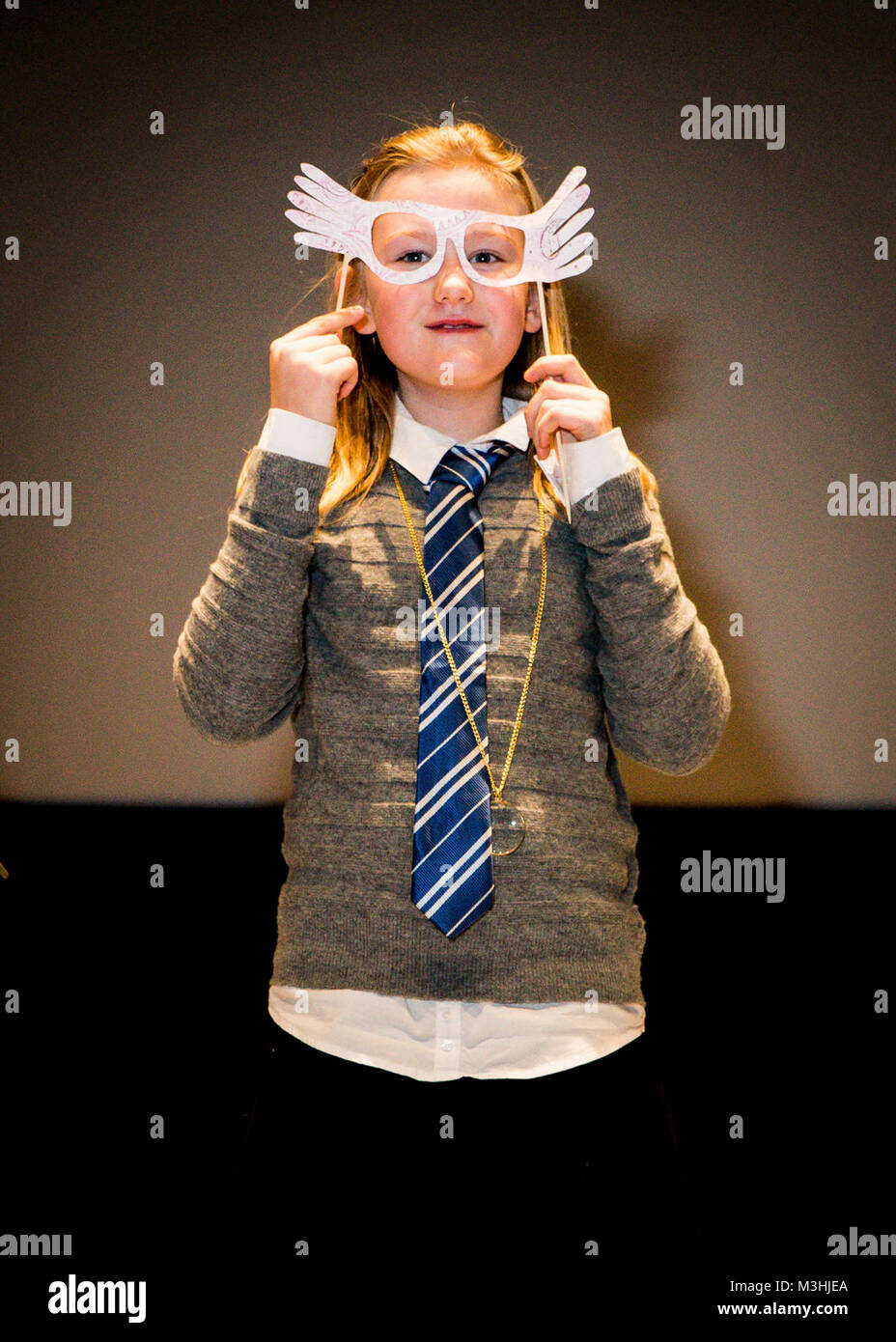 SHAPE, Belgium (Feb. 06, 2018) A Luna Lovegood cosplayer poses during a costume contest at the inaugural Eight Nights of Harry Potter event at the SHAPE Cinema Alliance Auditorium. The United States Army Garrison Benelux Army Community Service partnered with American Forces Network Benelux and SHAPE Morale and Welfare Branch to organize a multi-week Harry Potter themed marathon to boost morale, present family resources to the audience, and use a popular story to bring the SHAPE NATO community together. (U.S. Air Force Stock Photo