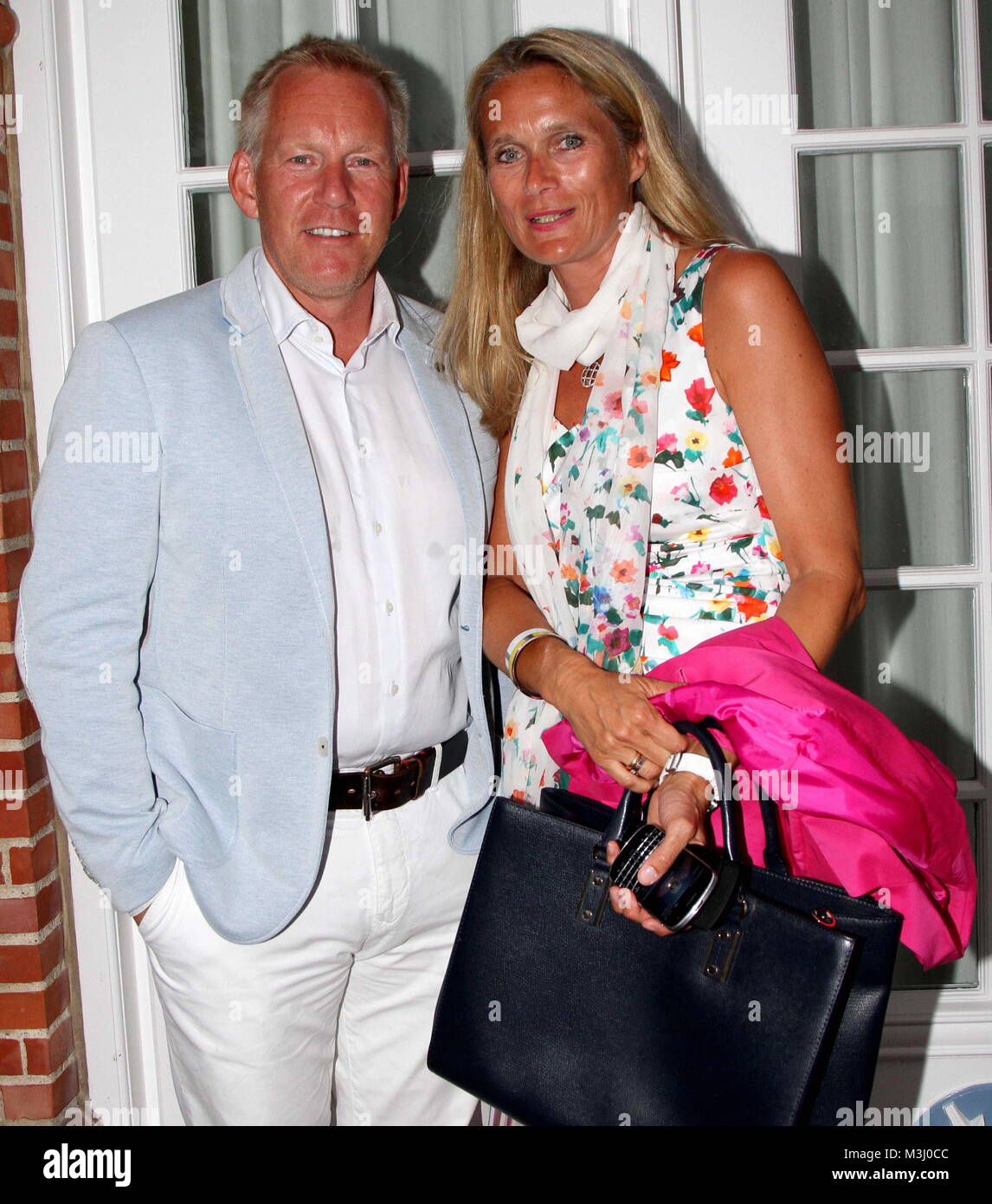 Johannes B.Kerner ,und Iris Lahrs Krebsessen 2013 bei Familie Baumann in Kaamp Hus Kampen (Sylt 