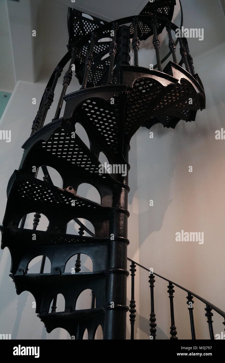 Black metal spiral staircase Stock Photo - Alamy
