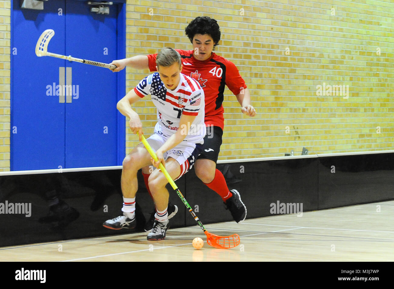 Toronto, Canada. 10th February 2018. Players in action during the USA