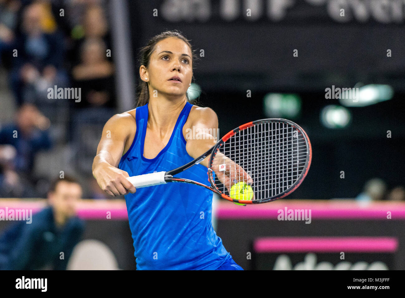 Cluj-Napoca, Romania. 11th February, 2018. Raluca Olaru (ROU) during the  FED Cup by BNP 2018