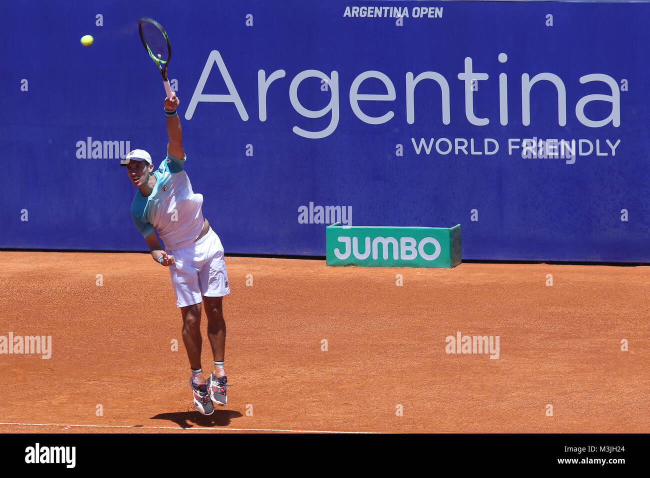 Buenos Aires, Argentina. 11th February, 2018. Facundo Bagnis during the match to access to main draw of Buenos Aires ATP 250 this sunday on central court of Buenos Aires Lawn Tennis, Argentina. Credit: Néstor J. Beremblum/Alamy Live News Stock Photo