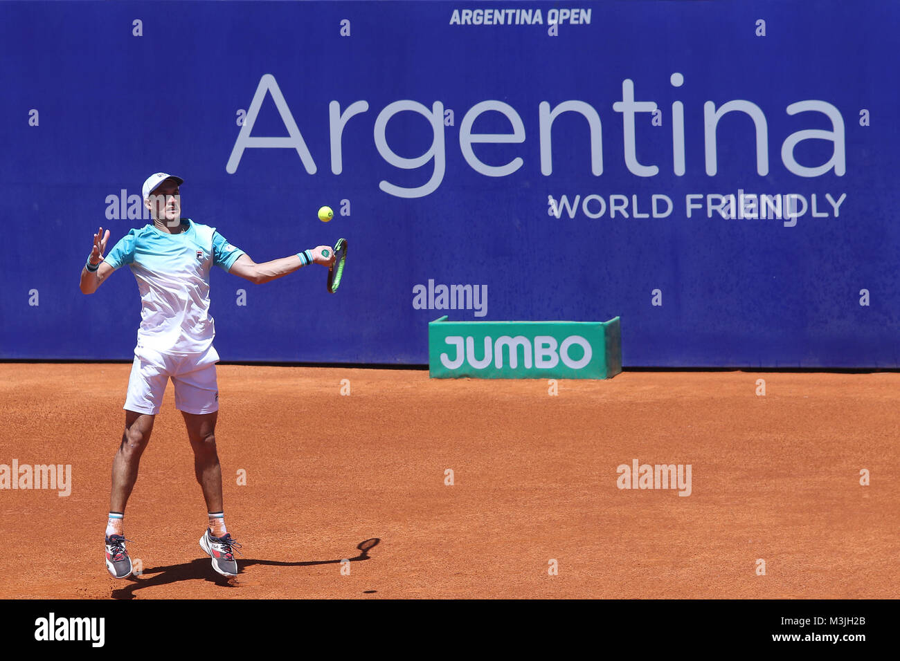 Buenos Aires, Argentina. 11th February, 2018. Facundo Bagnis during the match to access to main draw of Buenos Aires ATP 250 this sunday on central court of Buenos Aires Lawn Tennis, Argentina. Credit: Néstor J. Beremblum/Alamy Live News Stock Photo