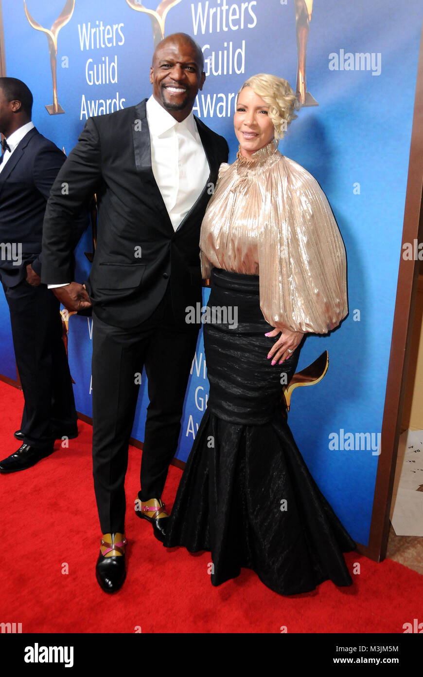 Beverly Hills, USA. 11th Feb, 2018. Actor Terry Crews and wife Rebecca KingCrews attends the