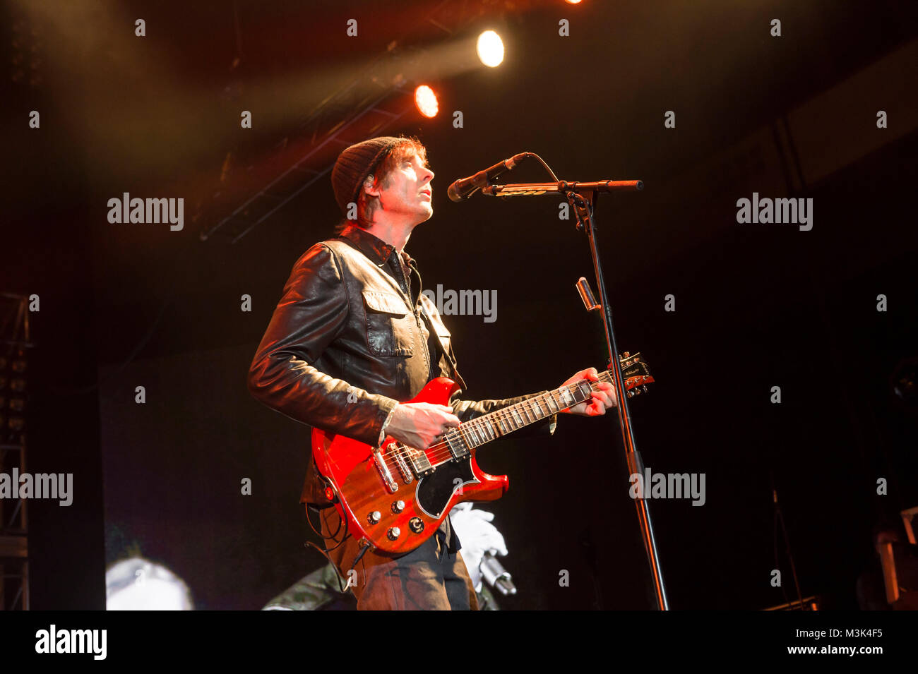 Die norwegische Pop-Rock-Band a-ha rockte am Samstag (23.04.2016) die Festhalle Frankfurt. Stock Photo