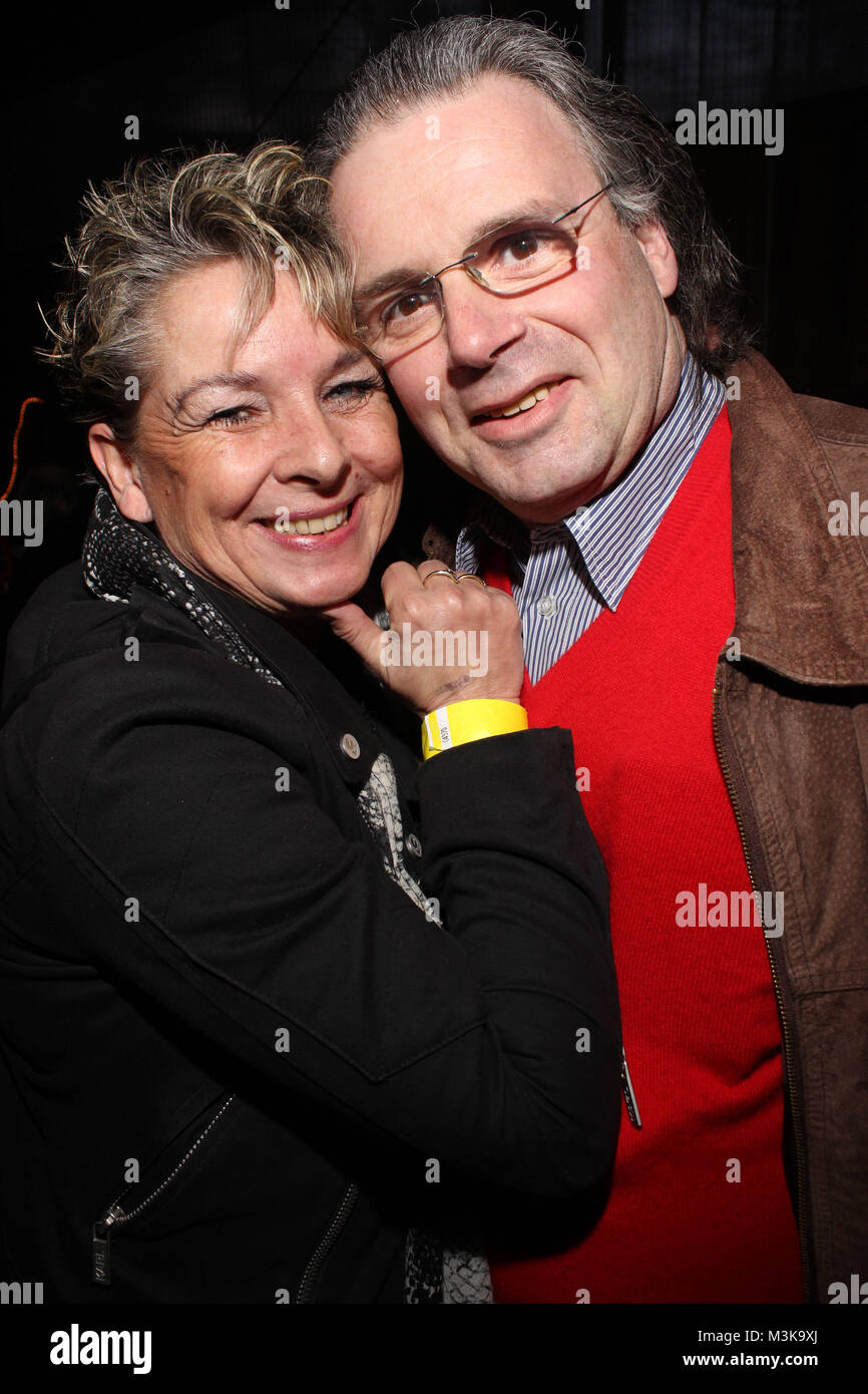 Gaby Christensen (Ixi) mit Begleitung, Rock im Reitstall, 40 Jahre Rudolf Rock und die Schocker, Eichhof, Harmstorf, 30.04.16 Stock Photo