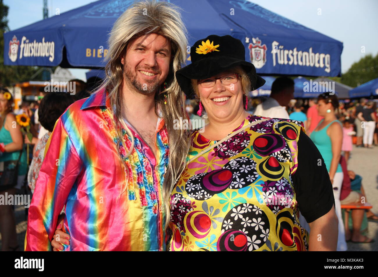 Fans im Kostüm beim Zeltmusikfestival ZMF Freiburg - Dieter Thomas Kuhn  Stock Photo - Alamy
