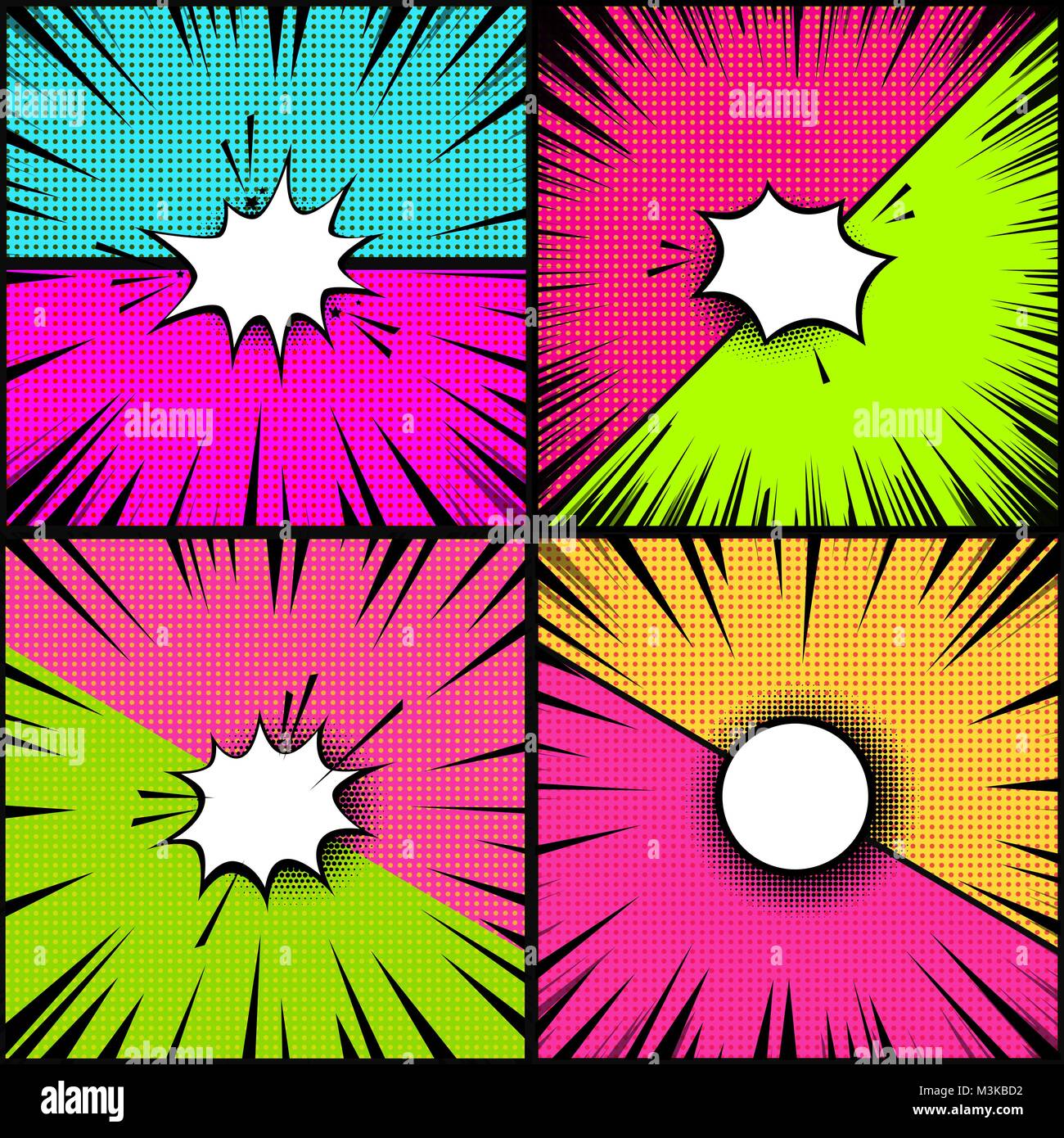 Set of comic style backgrounds. Versus style pop art backgrounds. Design  element for poster, banner, flyer. Vector illustration Stock Vector Image &  Art - Alamy