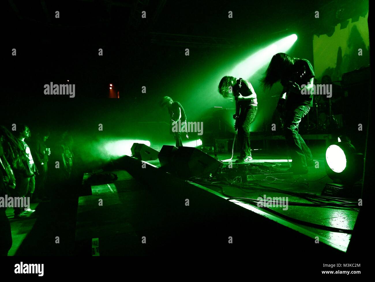 Das Festival UP IN SMOKE #7 wurde am 1. März 2016 im Werk 2 in Leipzig veranstaltet. Beteiligt waren die polnische  Band Belzebong, Stoned Jesus aus der Ukraine und die französische Band Mars Red Sky. Alle Formationen verkörpern auf ihre individuelle Weise Spielarten des Stoner Rock, des Doom Metal und des Psychedelic Rock. Stock Photo