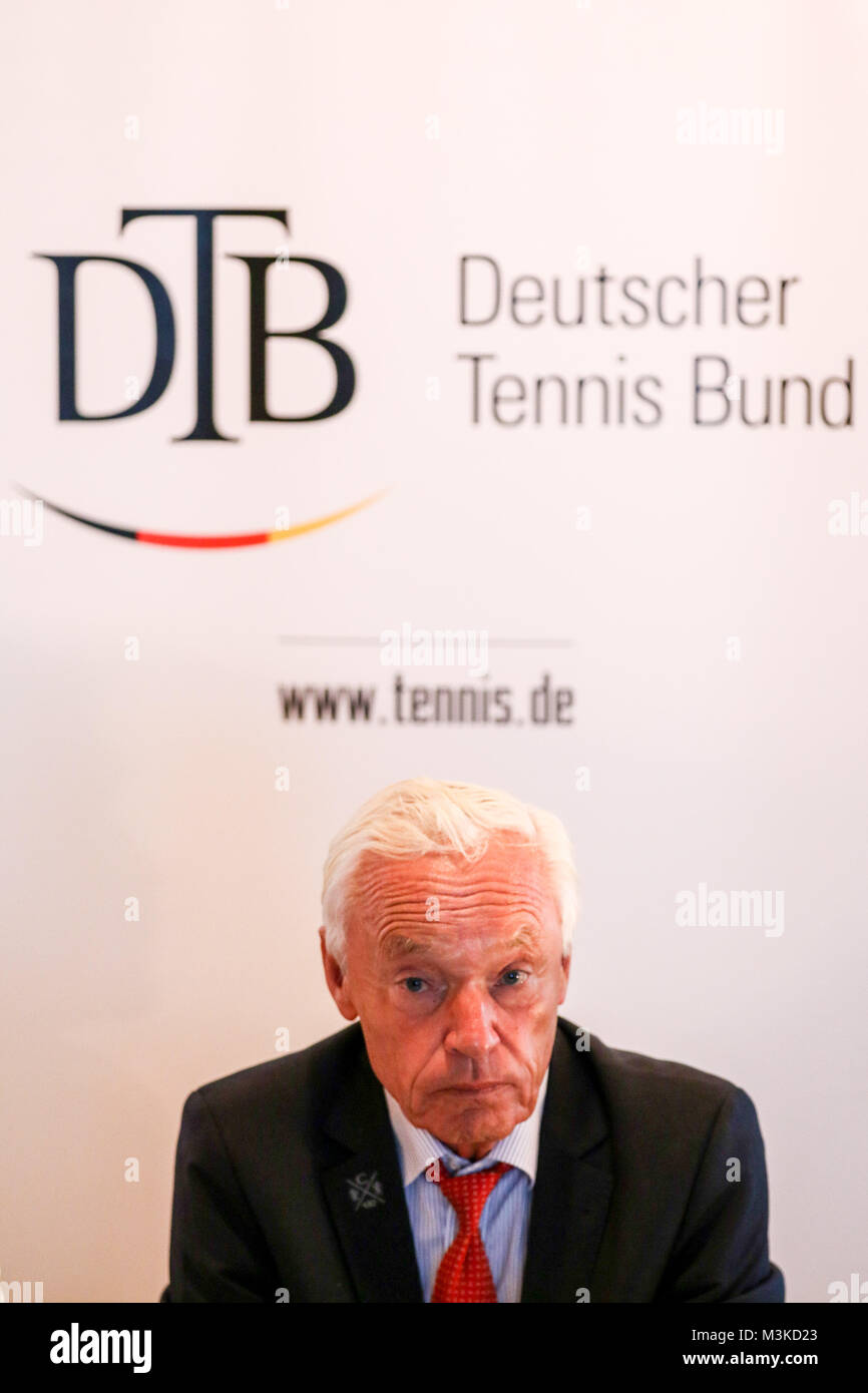 Hans-Juergen Pohmann (Pressesprecher DTB), PK zum Davis Cup Deutschland vs. Polen, LTTC Rot-weiss, Berlin, 01.08.2016 Stock Photo