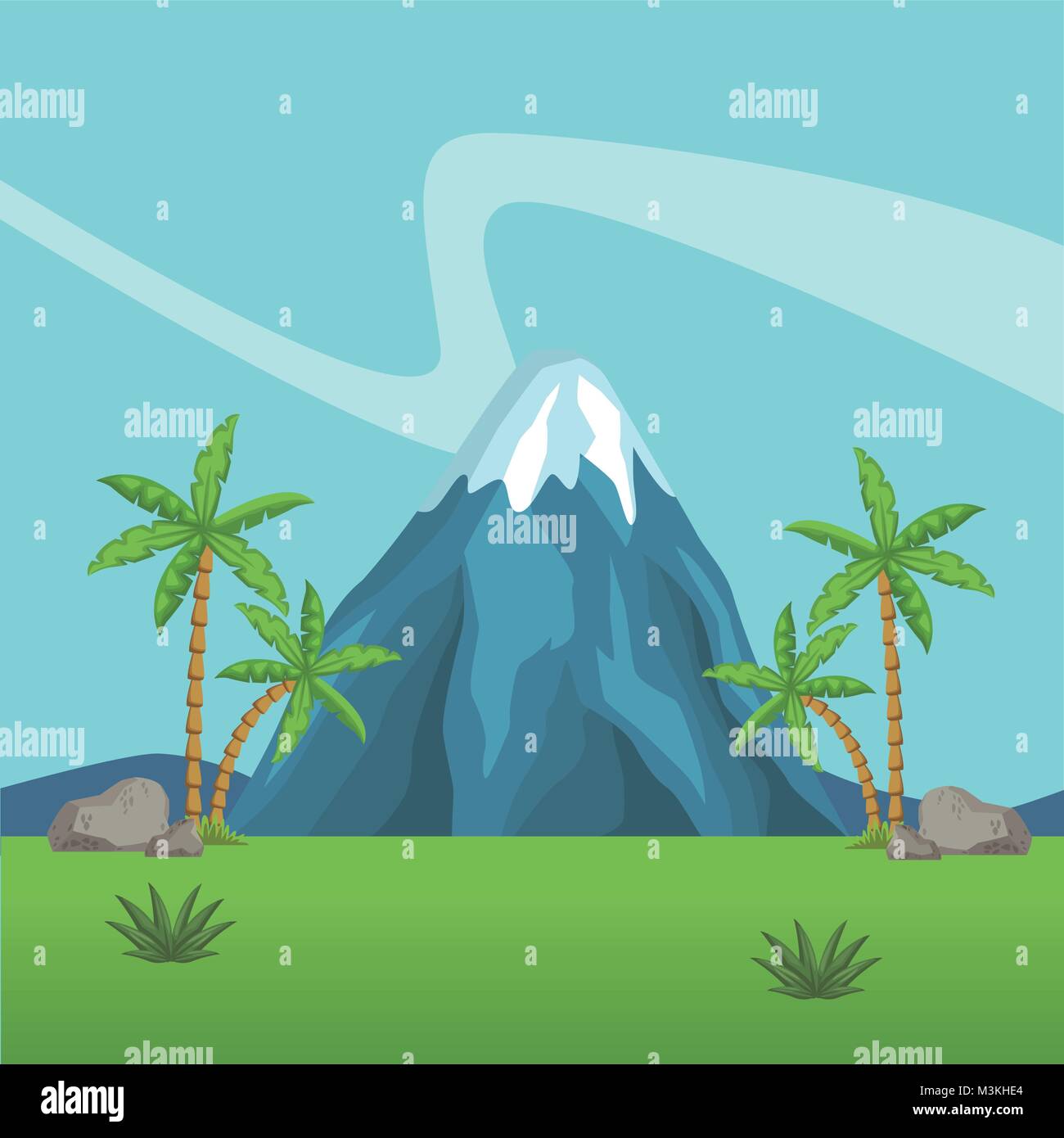 Mountains and forest scenery Stock Vector Image & Art - Alamy