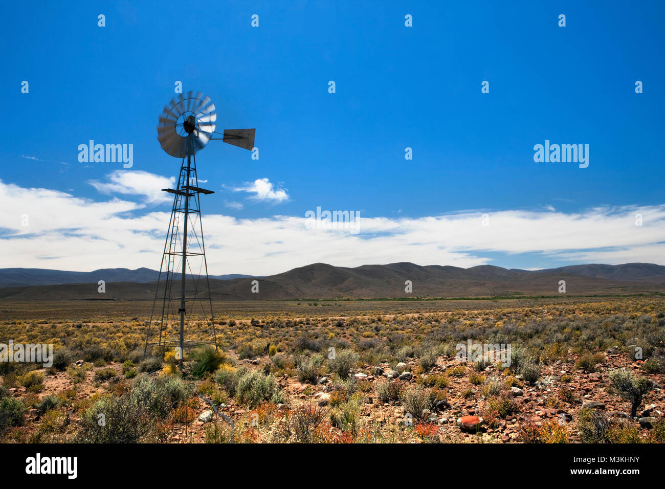 South Africa, Northern Cape, Sutherland, Windmill. Stock Photo